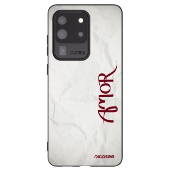 Picasee crna silikonska maskica za Samsung Galaxy S20 Ultra 5G G988F - Amor