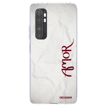 Picasee silikonska prozirna maskica za Xiaomi Mi Note 10 Lite - Amor