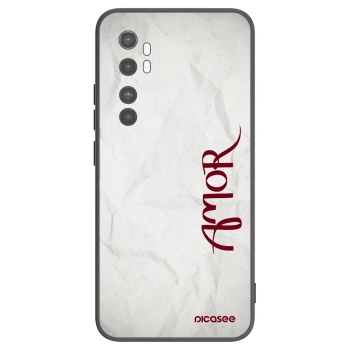 Picasee crna silikonska maskica za Xiaomi Mi Note 10 Lite - Amor