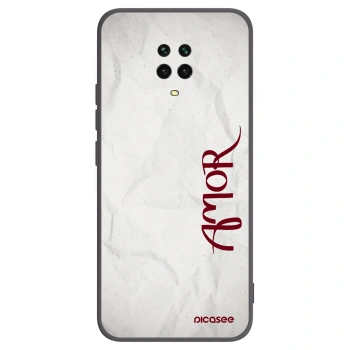 Picasee crna silikonska maskica za Xiaomi Redmi Note 9S - Amor