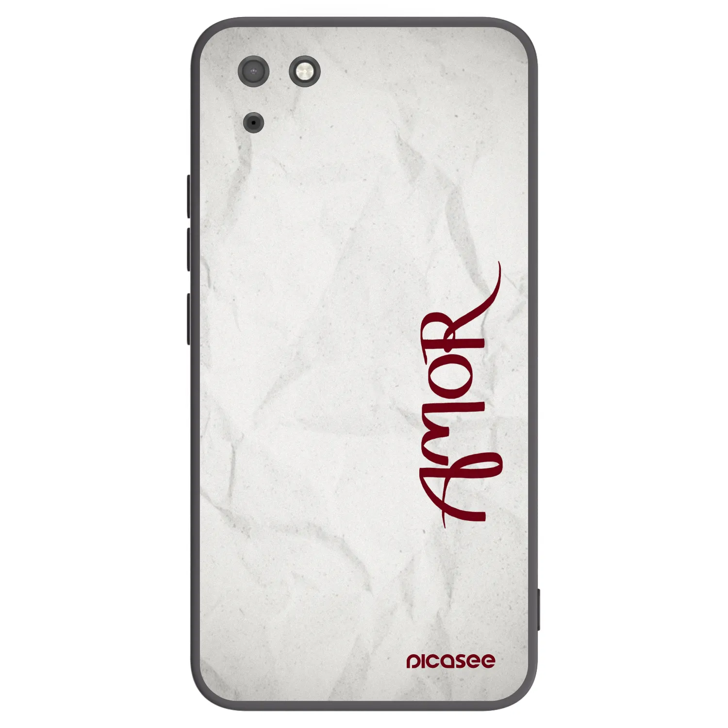Picasee crna silikonska maskica za Huawei Y5P - Amor