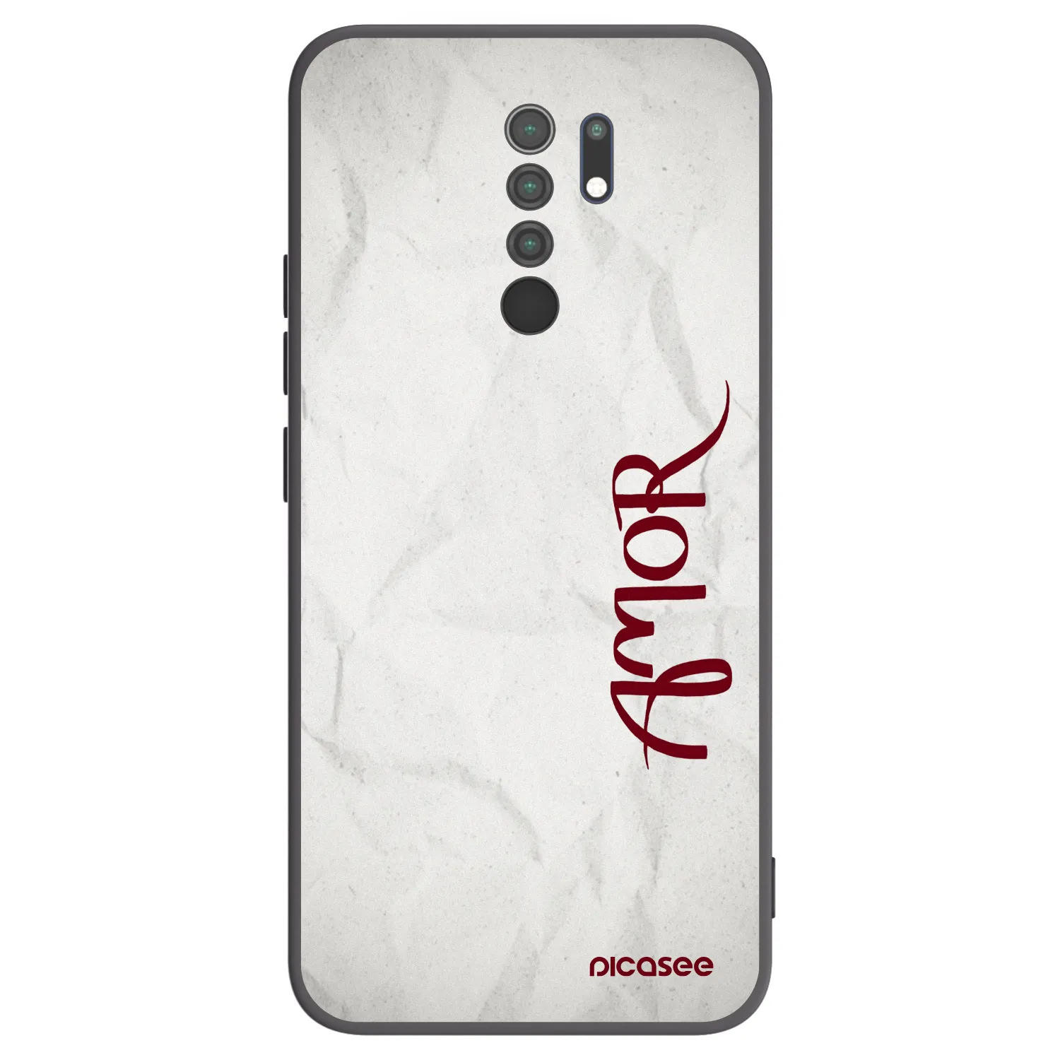 Picasee crna silikonska maskica za Xiaomi Redmi 9 - Amor