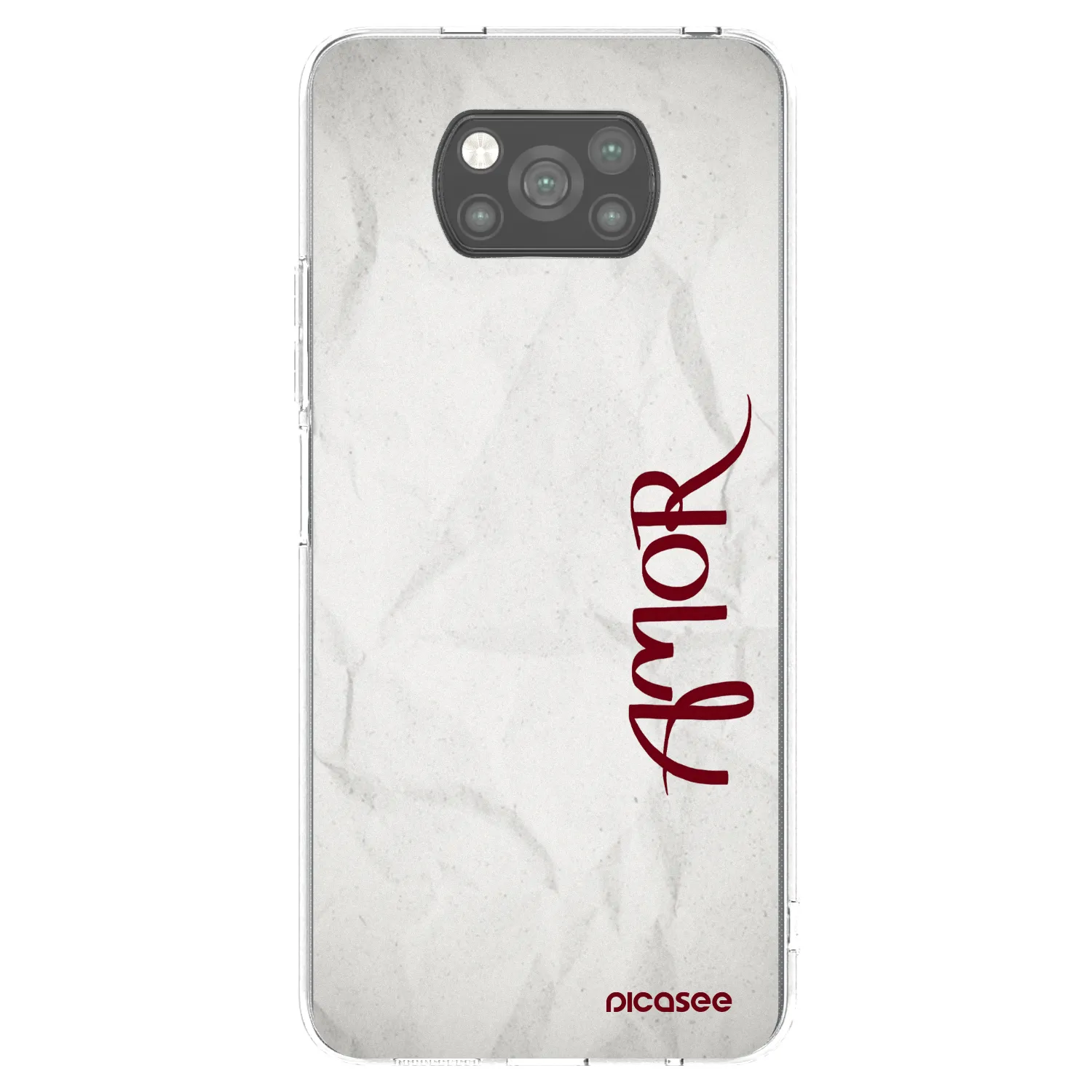 Picasee crna silikonska maskica za Xiaomi Poco X3 - Amor