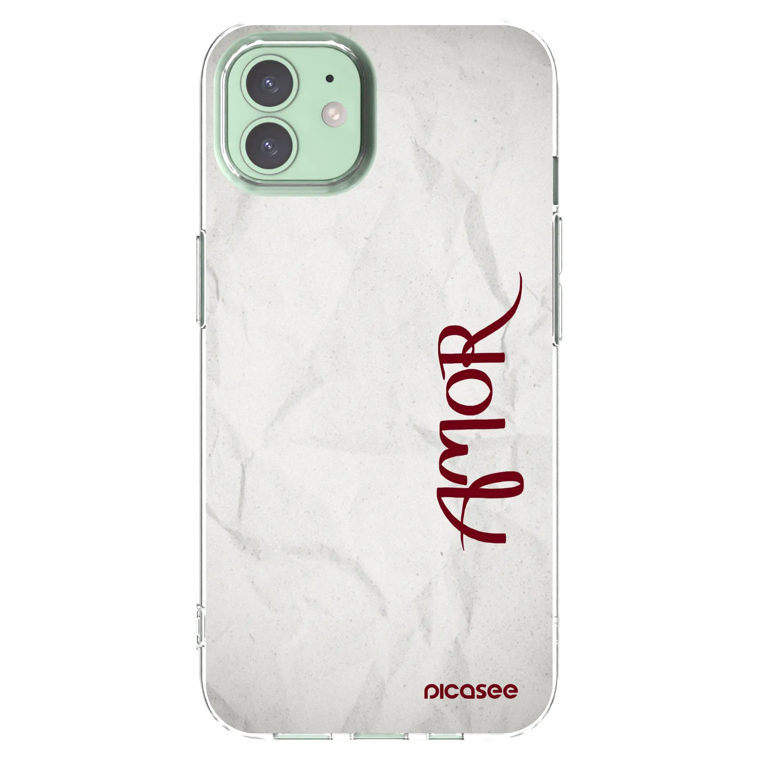 Picasee silikonska prozirna maskica za Apple iPhone 12 - Amor