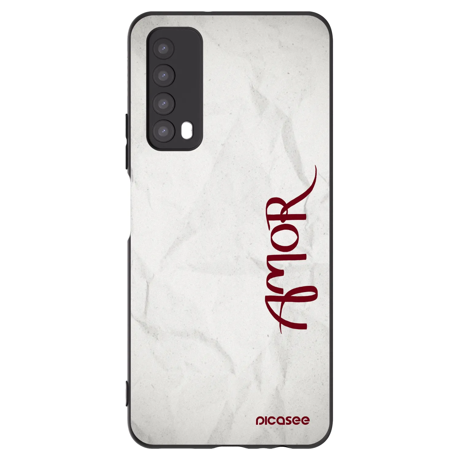 Picasee crna silikonska maskica za Huawei P Smart 2021 - Amor