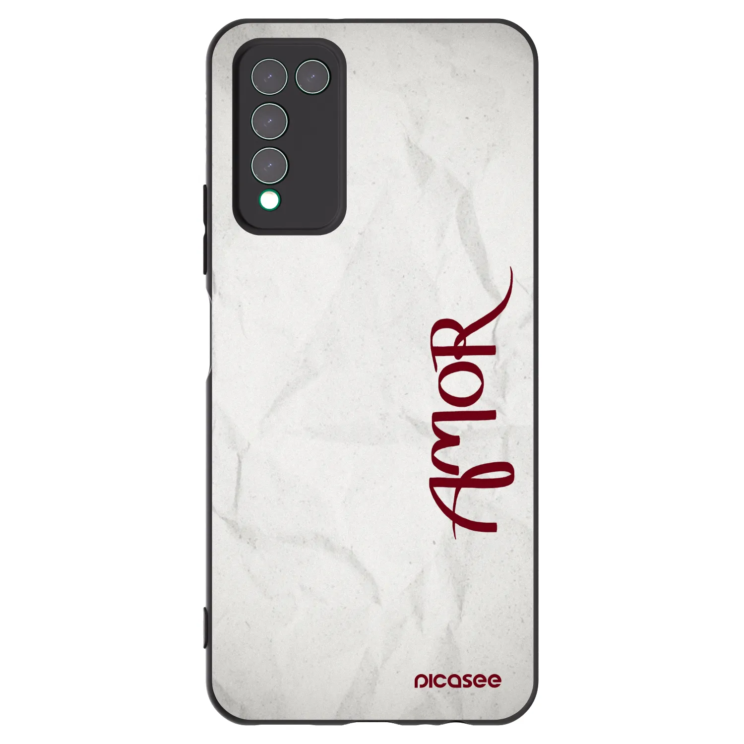 Picasee crna silikonska maskica za Honor 10X Lite - Amor