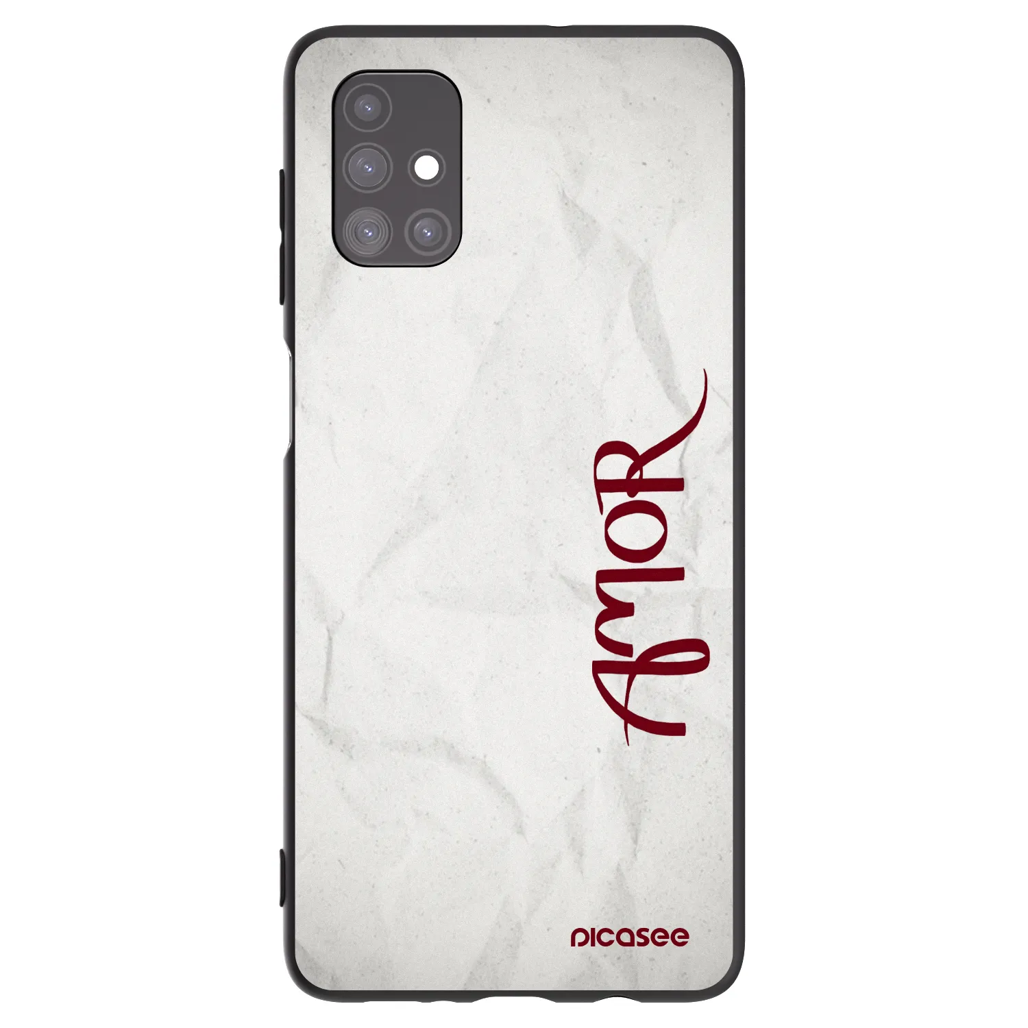 Picasee crna silikonska maskica za Samsung Galaxy M51 M515F - Amor