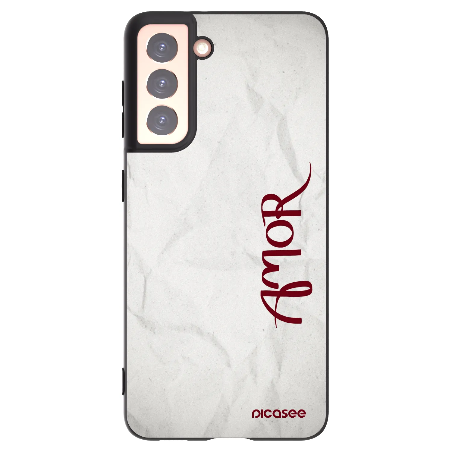 Picasee crna silikonska maskica za Samsung Galaxy S21 5G G991B - Amor