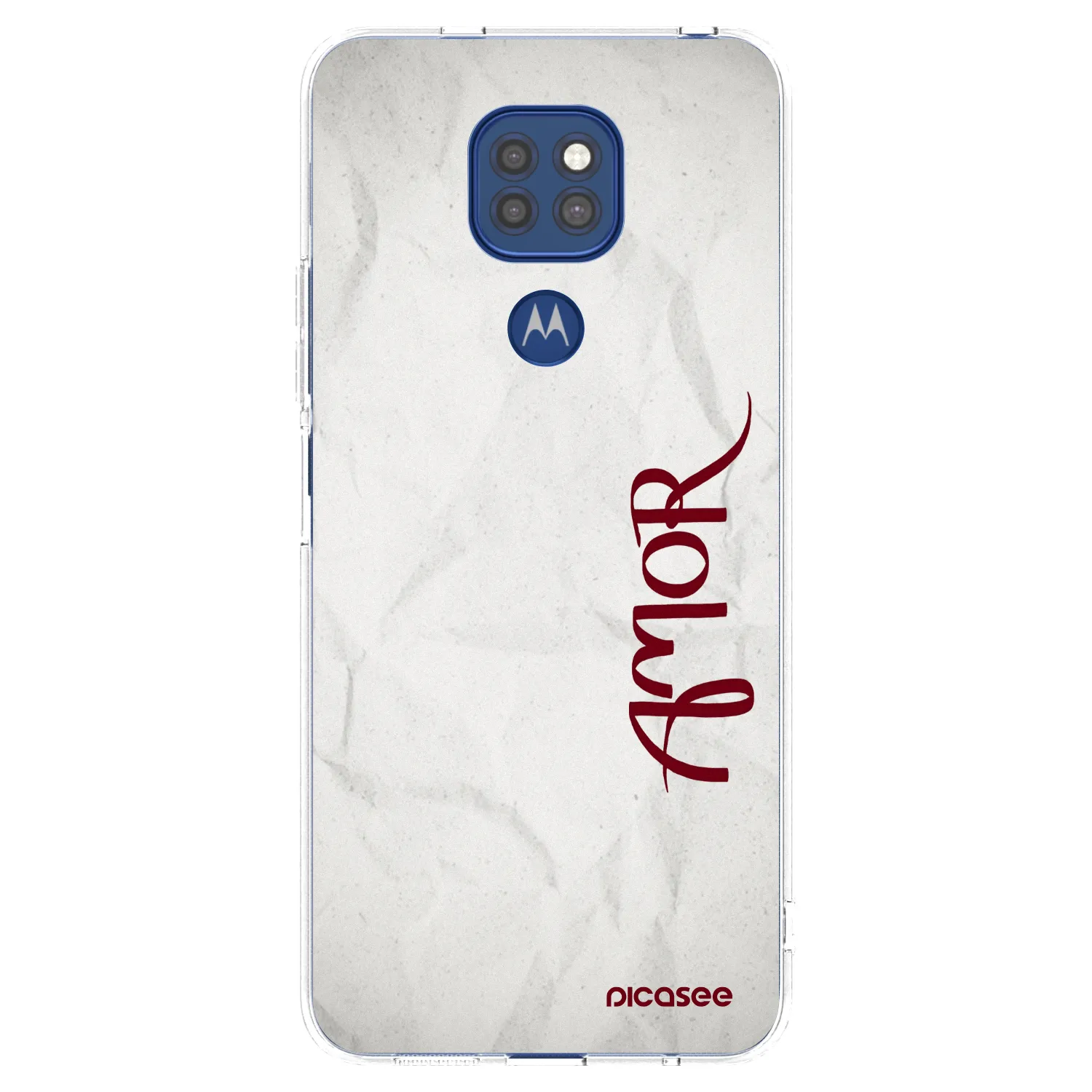 Picasee silikonska prozirna maskica za Motorola Moto G9 Play - Amor