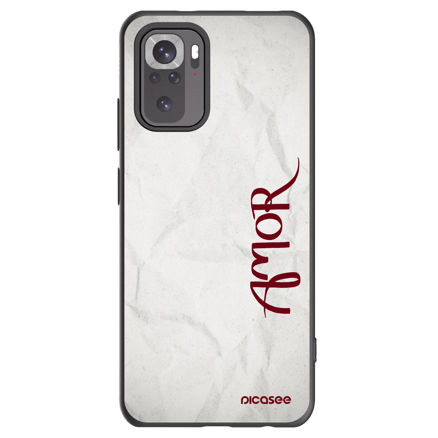Picasee crna silikonska maskica za Xiaomi Redmi Note 10 - Amor