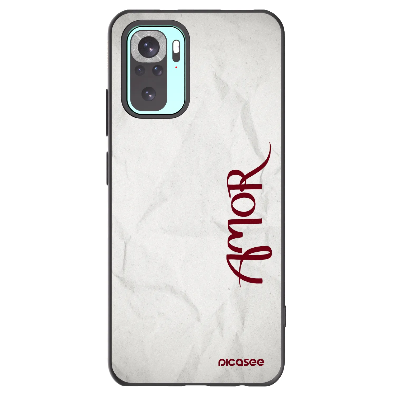 Picasee crna silikonska maskica za Xiaomi Redmi Note 10 Pro - Amor