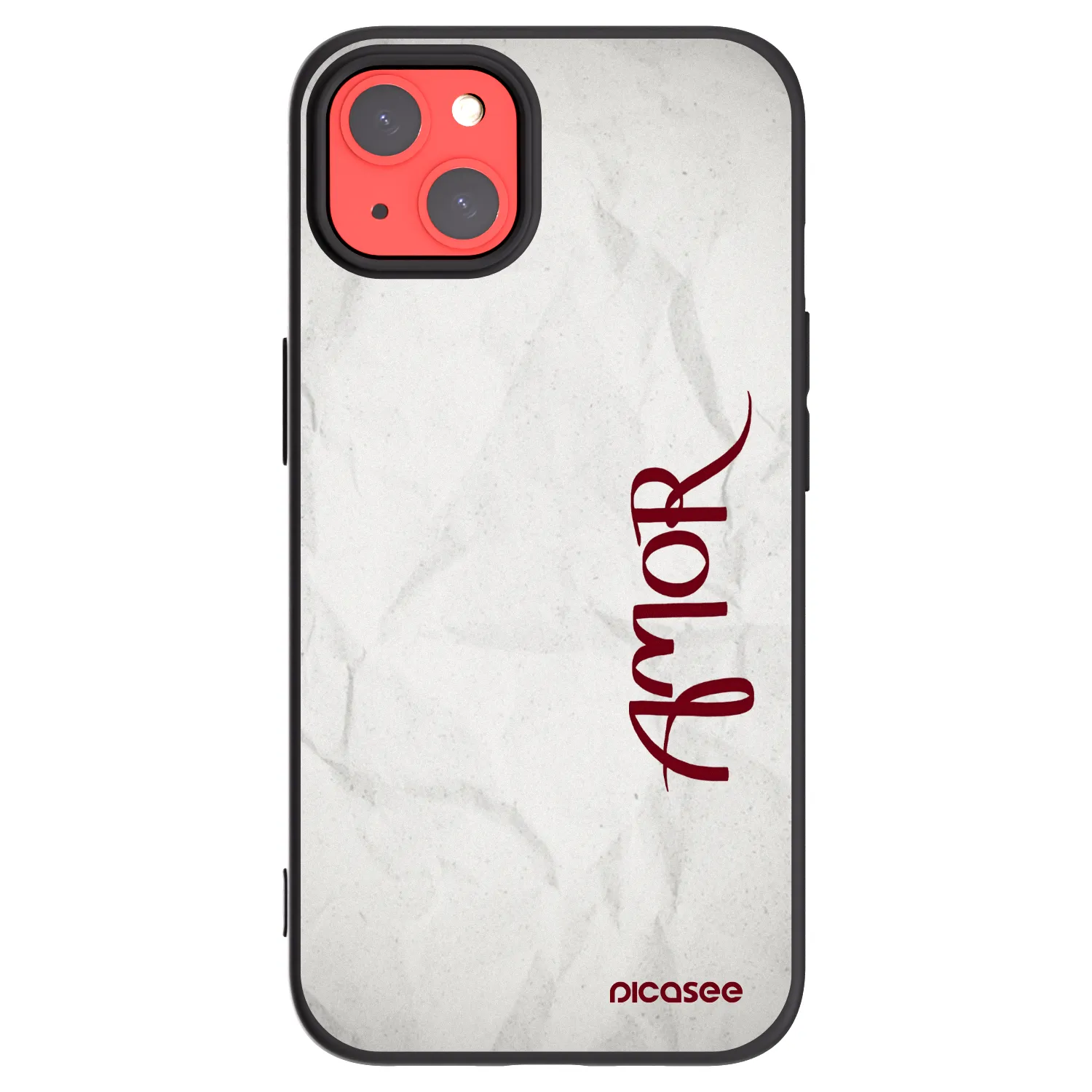 Picasee crna silikonska maskica za Apple iPhone 13 - Amor