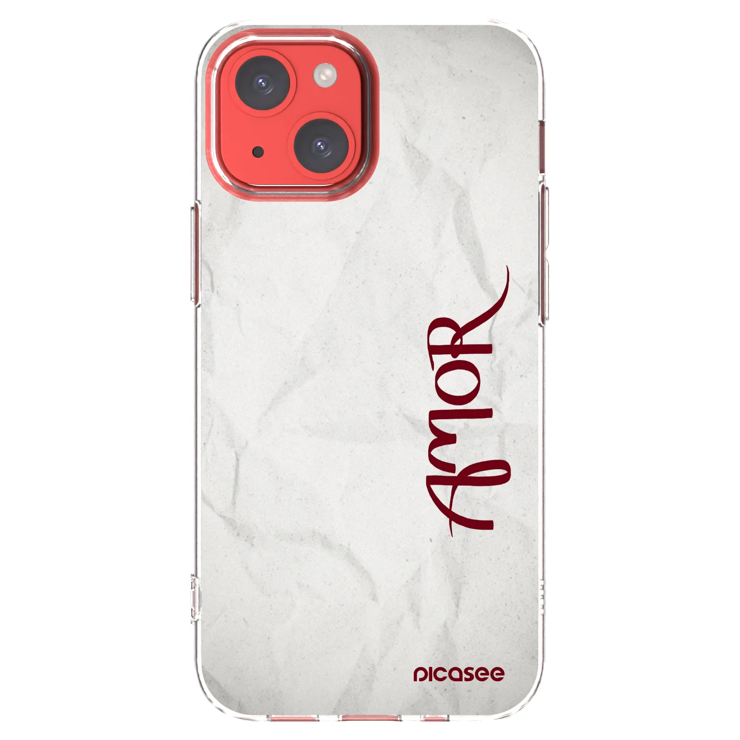 Picasee silikonska prozirna maskica za Apple iPhone 13 mini - Amor