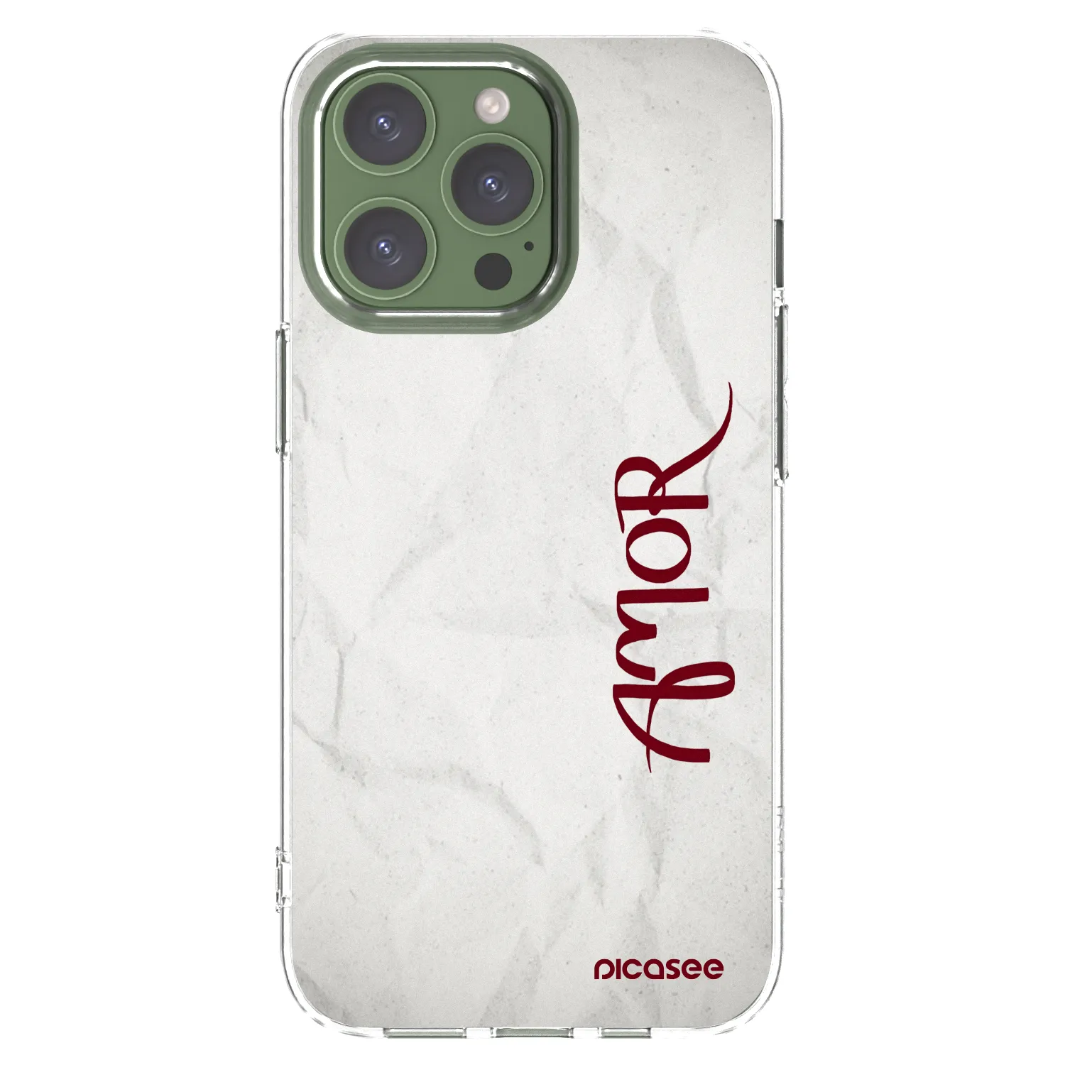 Picasee silikonska prozirna maskica za Apple iPhone 13 Pro - Amor