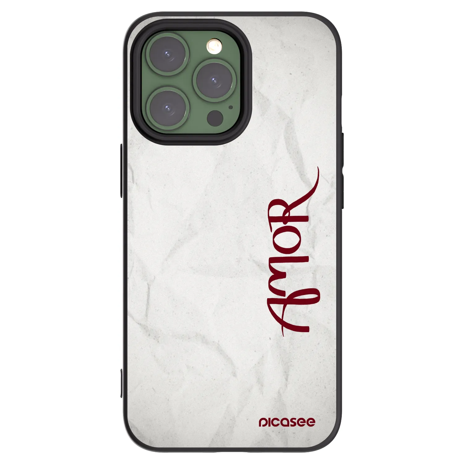 Picasee crna silikonska maskica za Apple iPhone 13 Pro - Amor