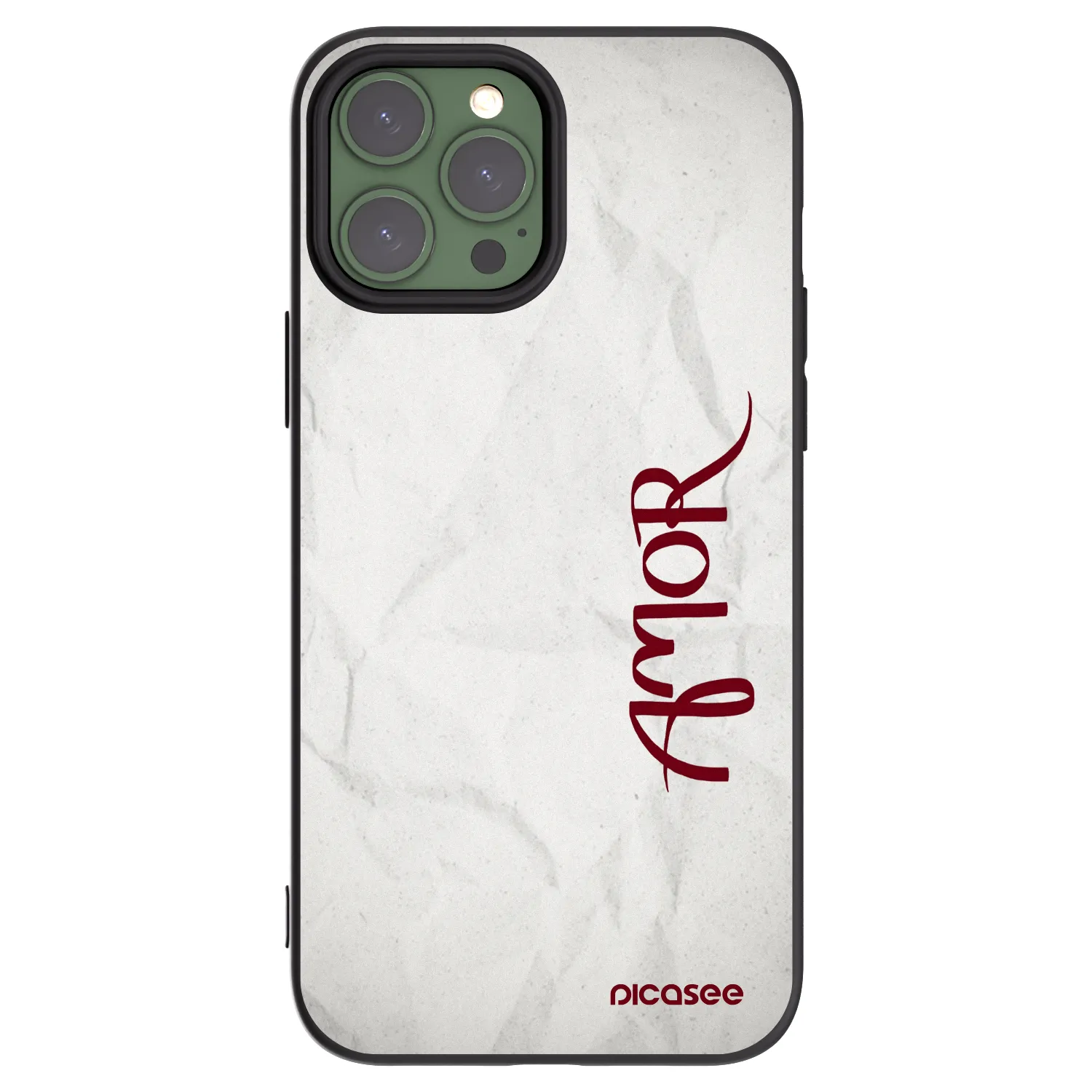 Picasee crna silikonska maskica za Apple iPhone 13 Pro Max - Amor