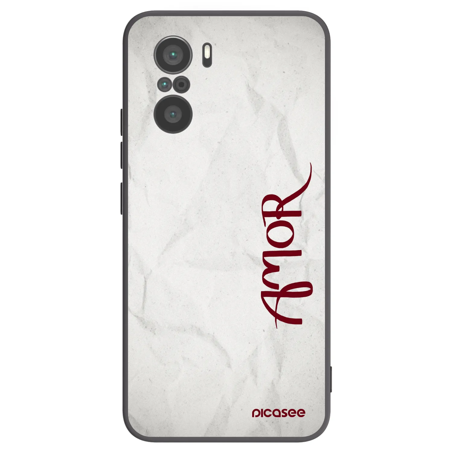 Picasee crna silikonska maskica za Xiaomi Poco F3 - Amor