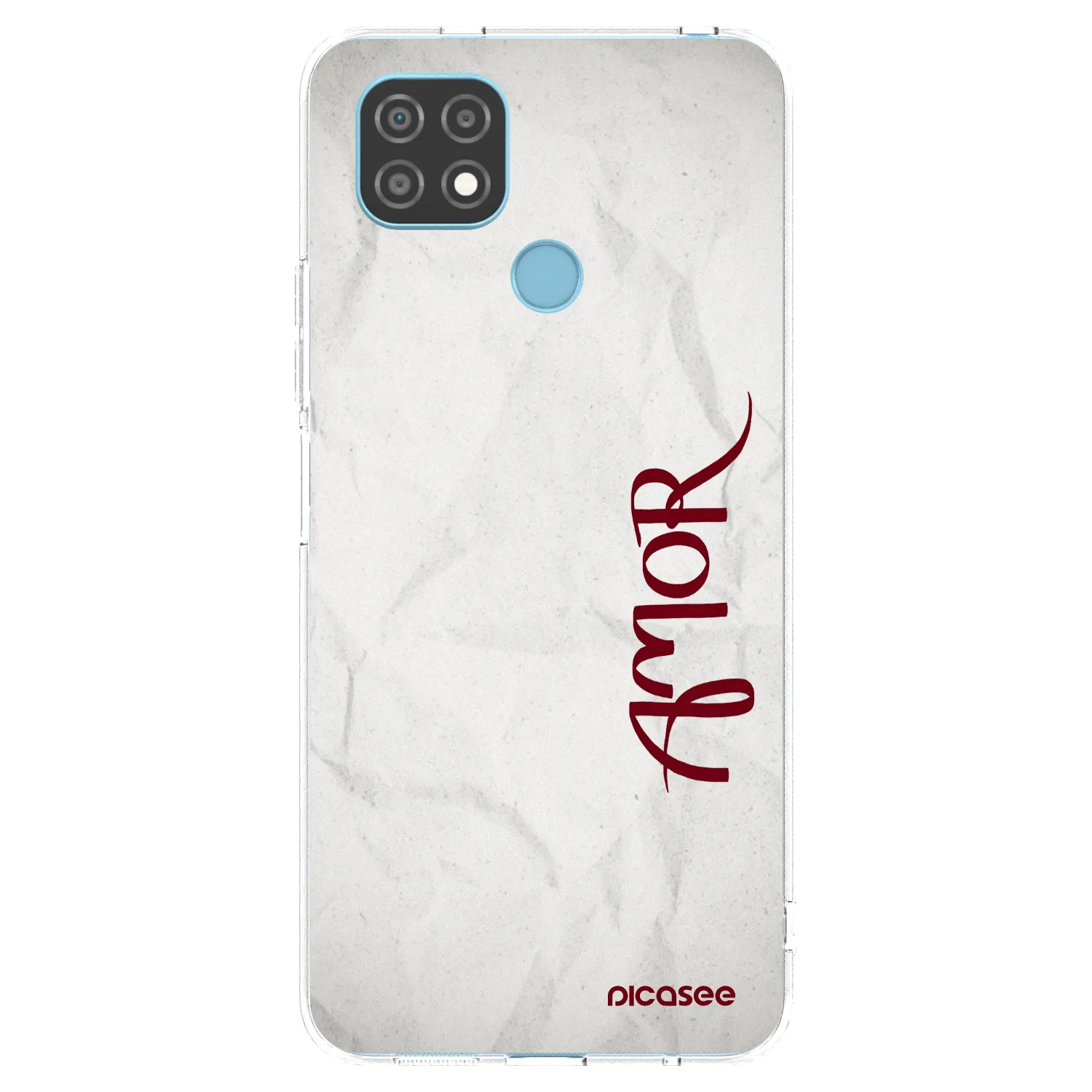 Picasee silikonska prozirna maskica za Realme C21 - Amor
