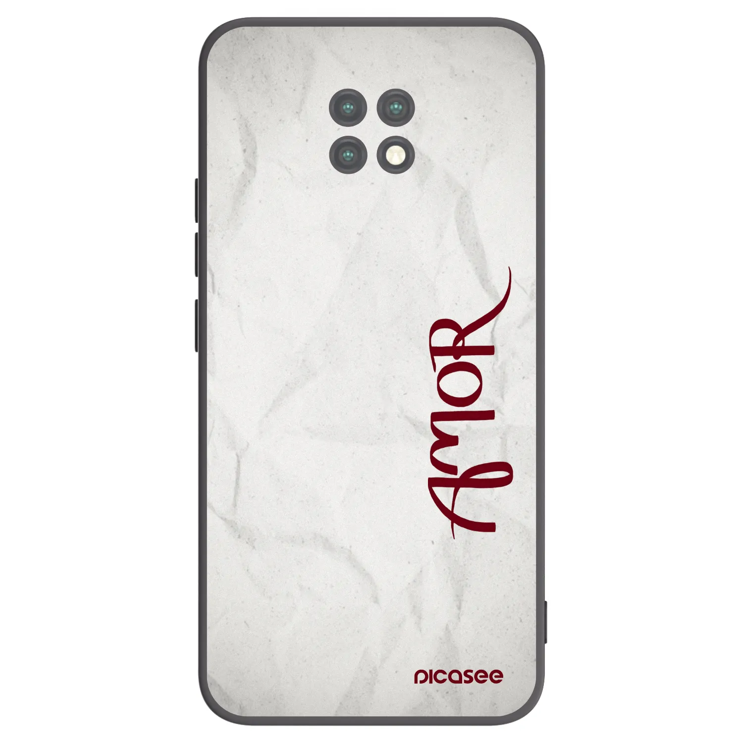 Picasee crna silikonska maskica za Xiaomi Redmi Note 9T - Amor