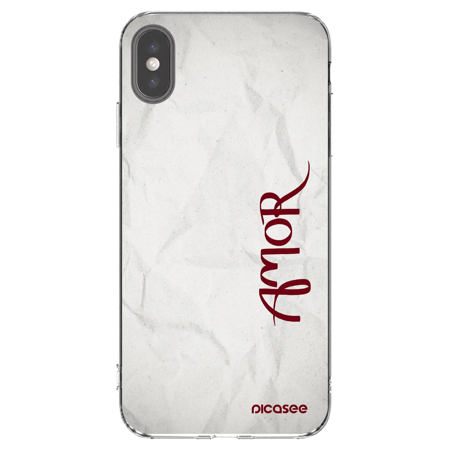 Picasee silikonska prozirna maskica za Apple iPhone XS Max - Amor