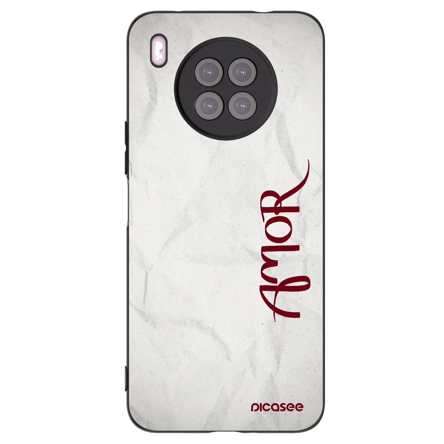 Picasee crna silikonska maskica za Huawei Nova 8i - Amor
