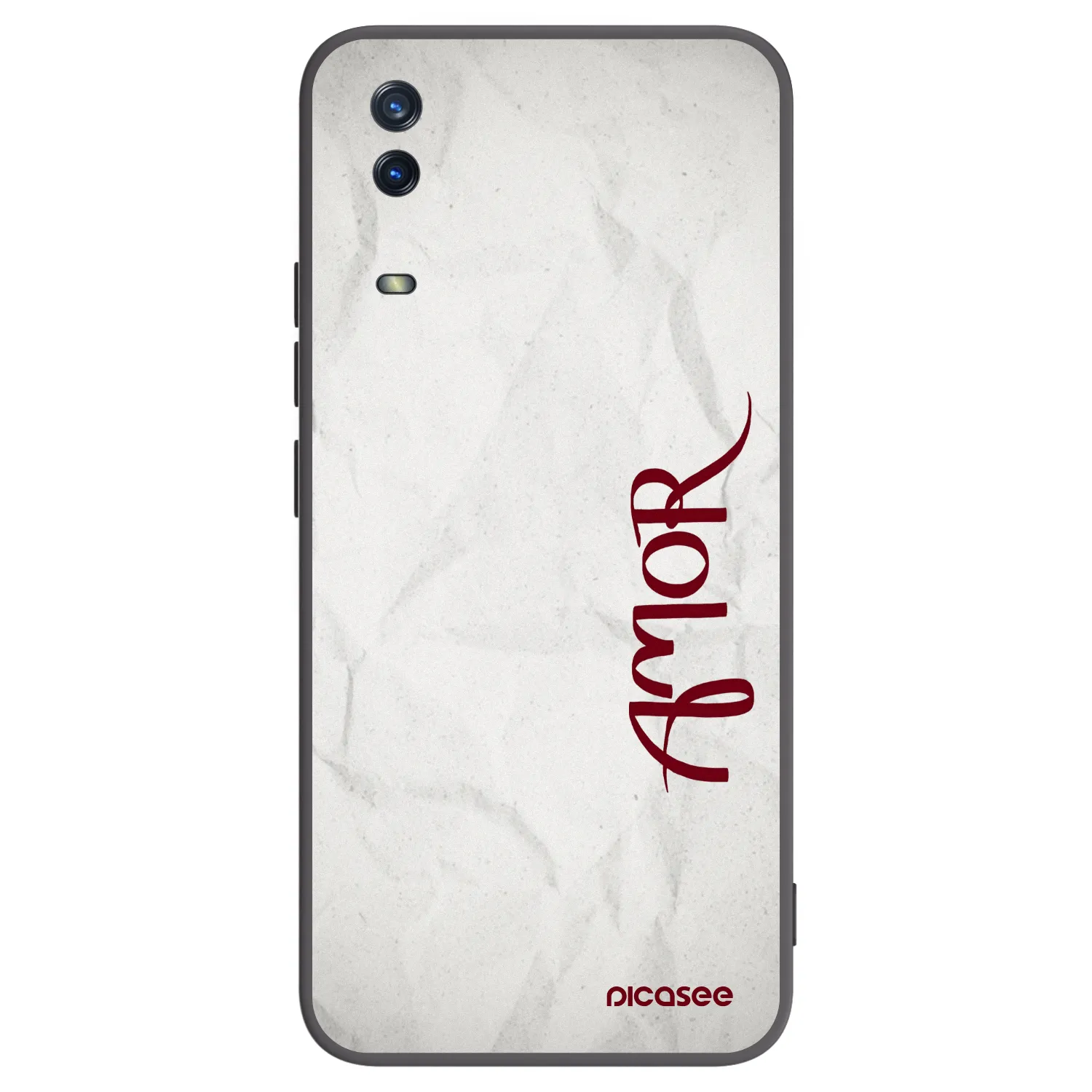 Picasee crna silikonska maskica za Vivo Y11s - Amor