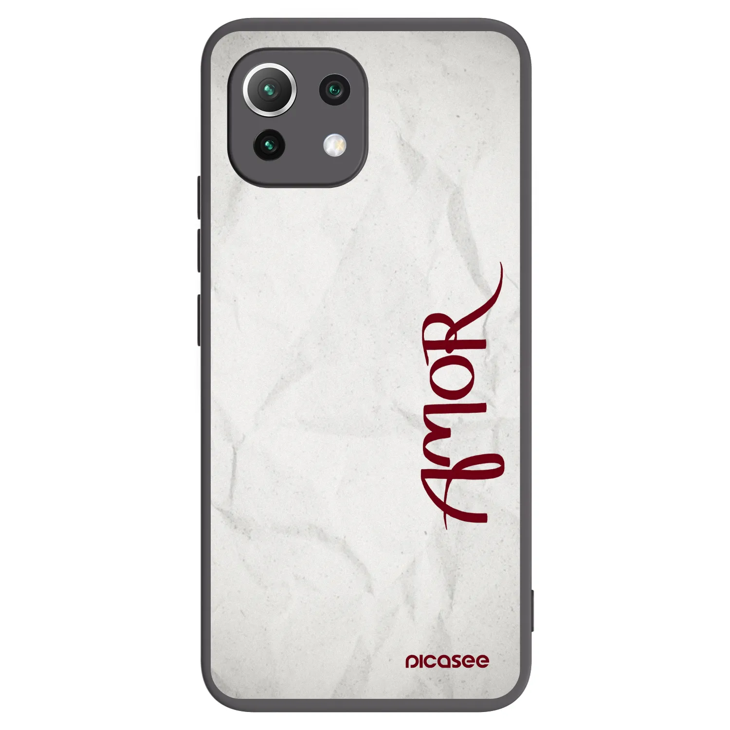 Picasee crna silikonska maskica za Xiaomi 11 Lite 5G NE - Amor