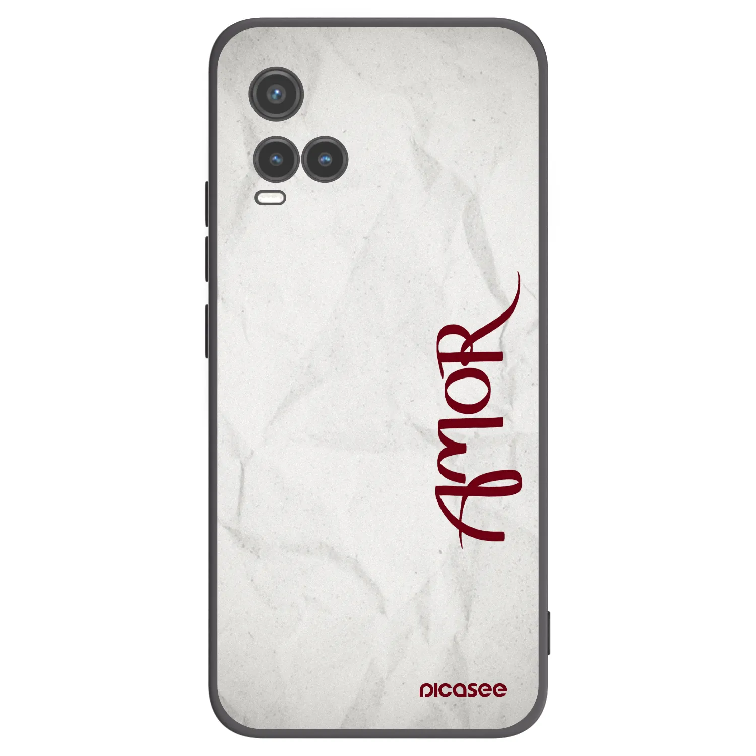 Picasee crna silikonska maskica za Vivo Y33s - Amor