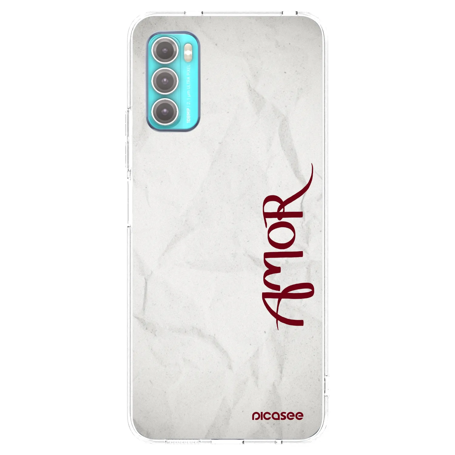 Picasee silikonska prozirna maskica za Motorola Moto G60 - Amor