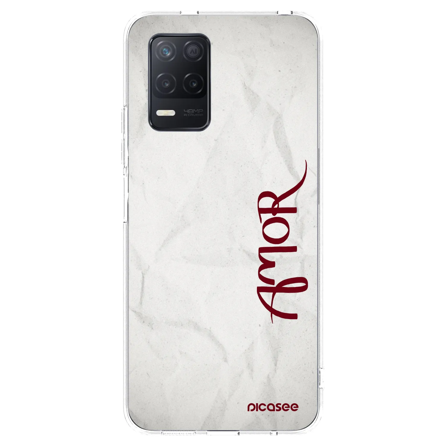 Picasee silikonska prozirna maskica za Realme 8 5G - Amor