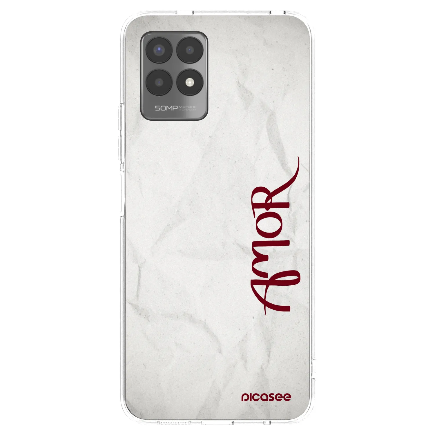 Picasee silikonska prozirna maskica za Realme 8i - Amor