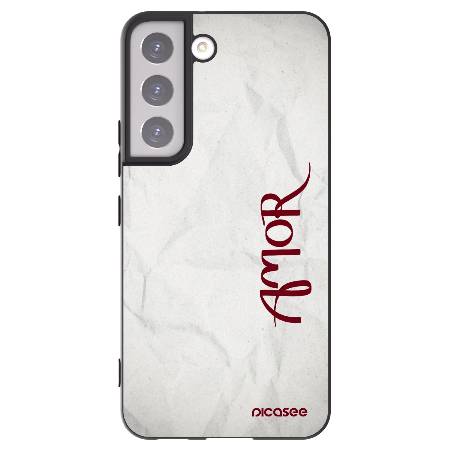 Picasee crna silikonska maskica za Samsung Galaxy S22 5G - Amor