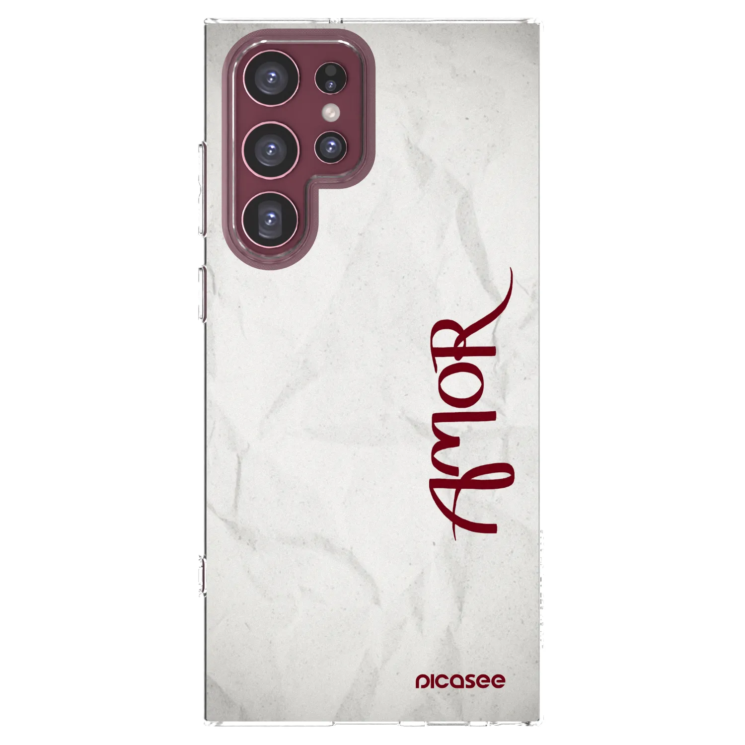 Picasee silikonska prozirna maskica za Samsung Galaxy S22 Ultra 5G - Amor