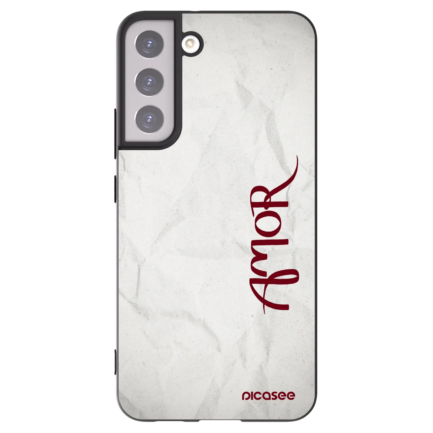 Picasee crna silikonska maskica za Samsung Galaxy S22+ 5G - Amor