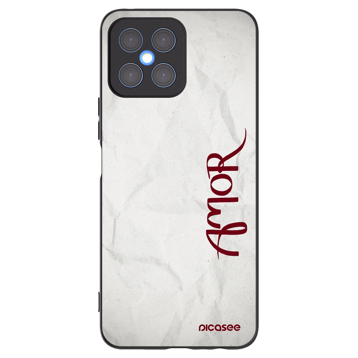 Picasee crna silikonska maskica za Honor X8 4G - Amor