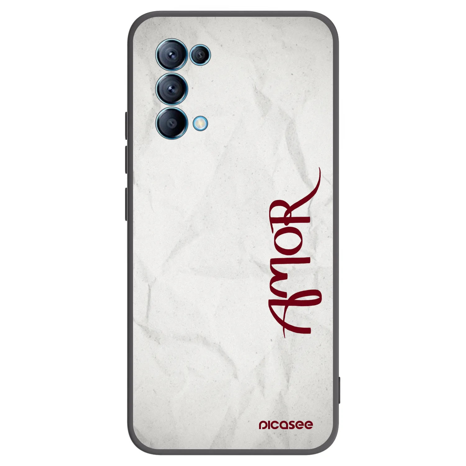Picasee crna silikonska maskica za OPPO Reno 5 5G - Amor