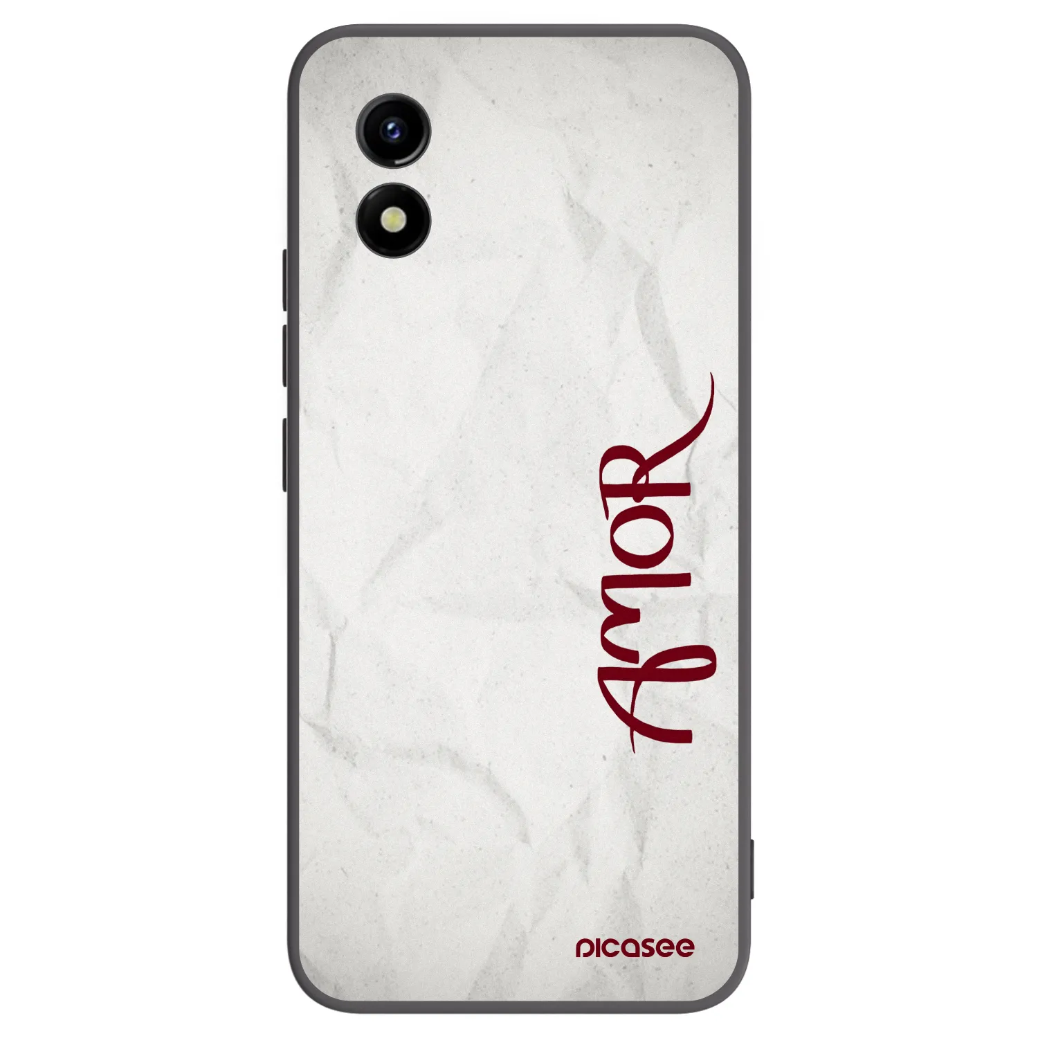 Picasee crna silikonska maskica za Vivo Y01 - Amor