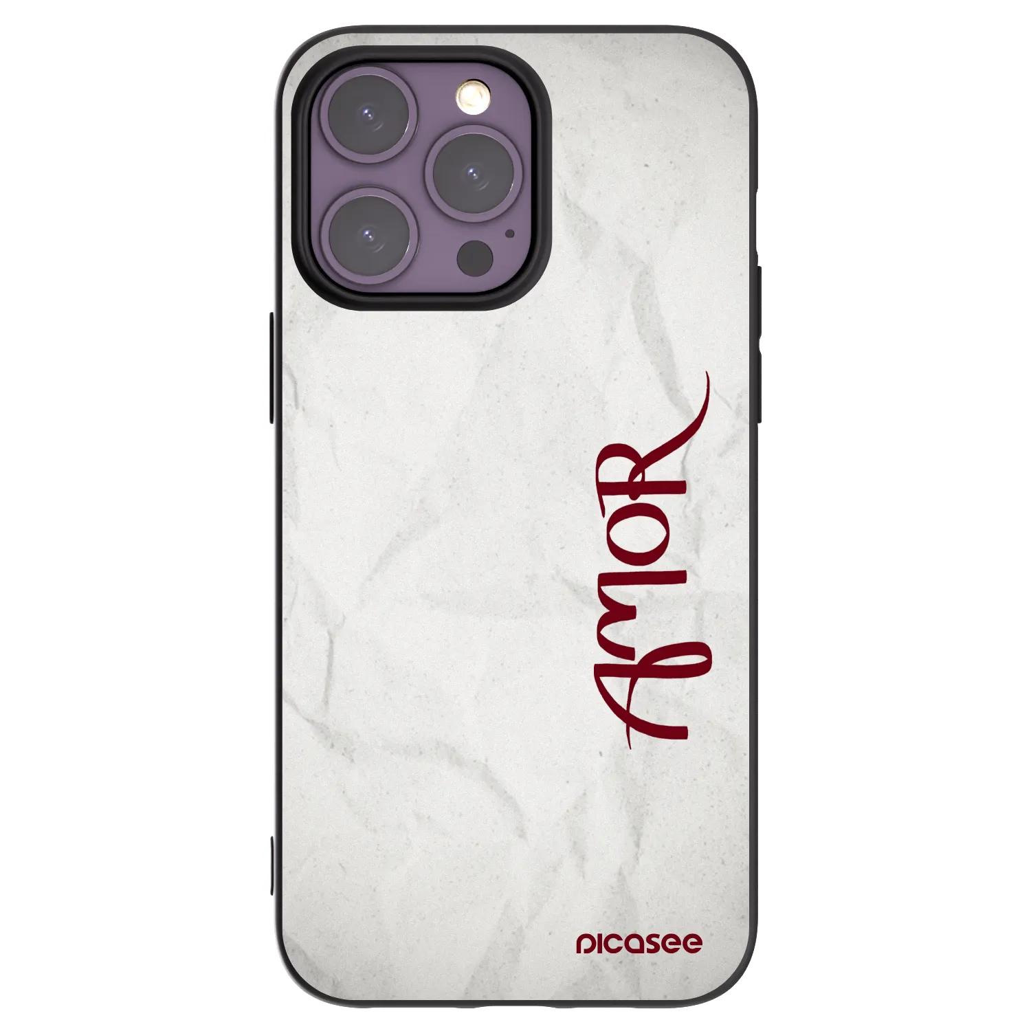 Picasee crna silikonska maskica za Apple iPhone 14 Pro Max - Amor