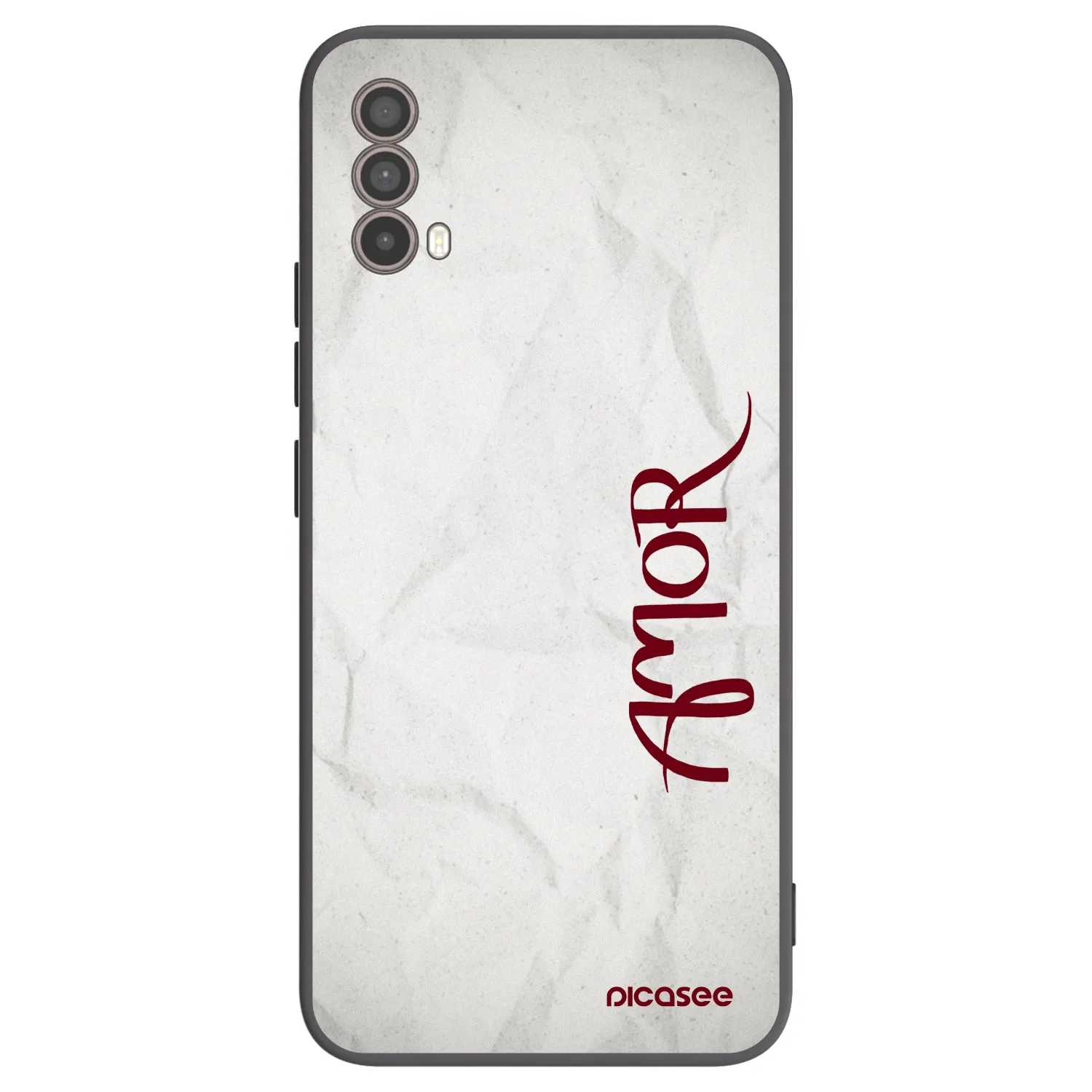 Picasee crna silikonska maskica za Motorola Moto E40 - Amor