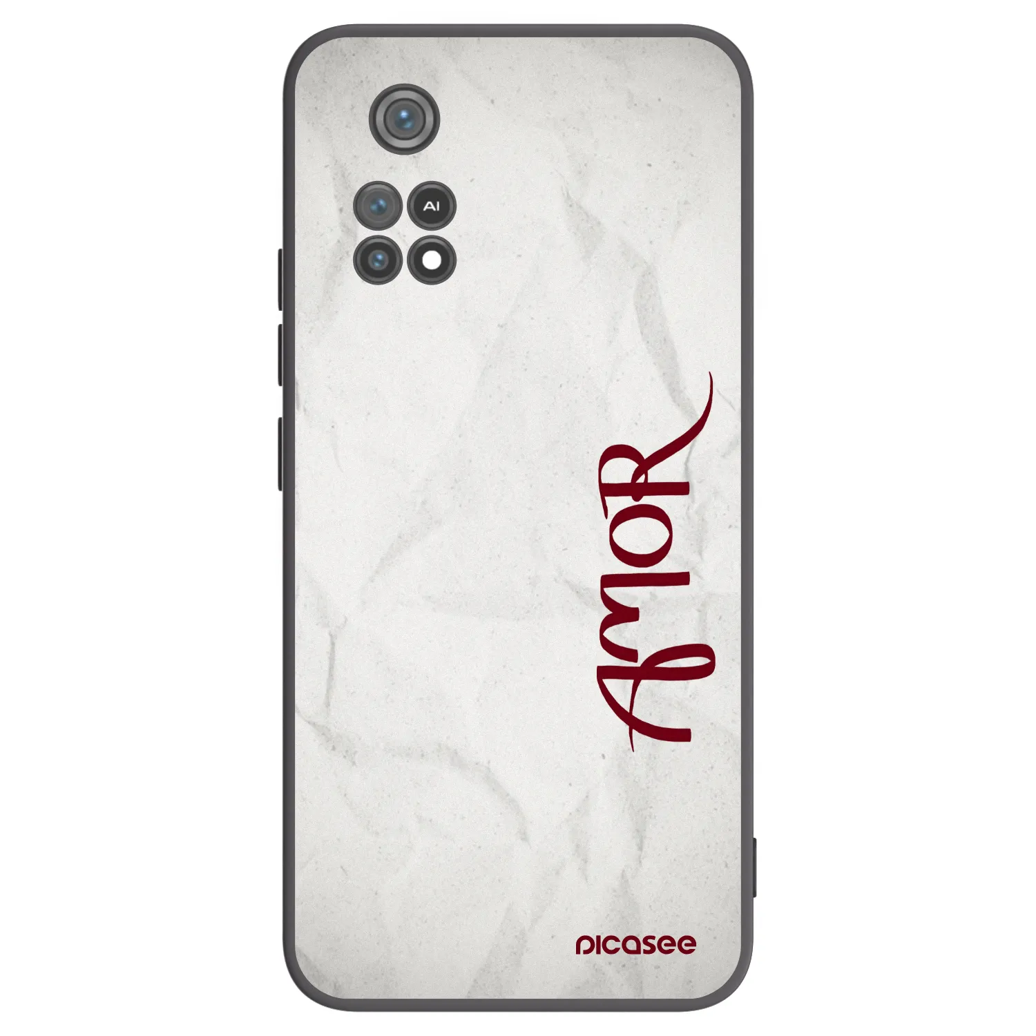 Picasee crna silikonska maskica za Xiaomi Poco M4 Pro - Amor