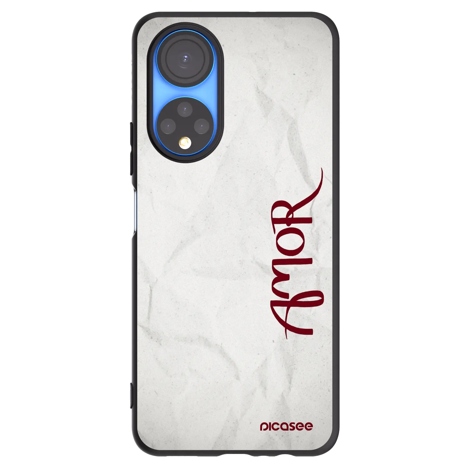 Picasee crna silikonska maskica za Honor X7 - Amor