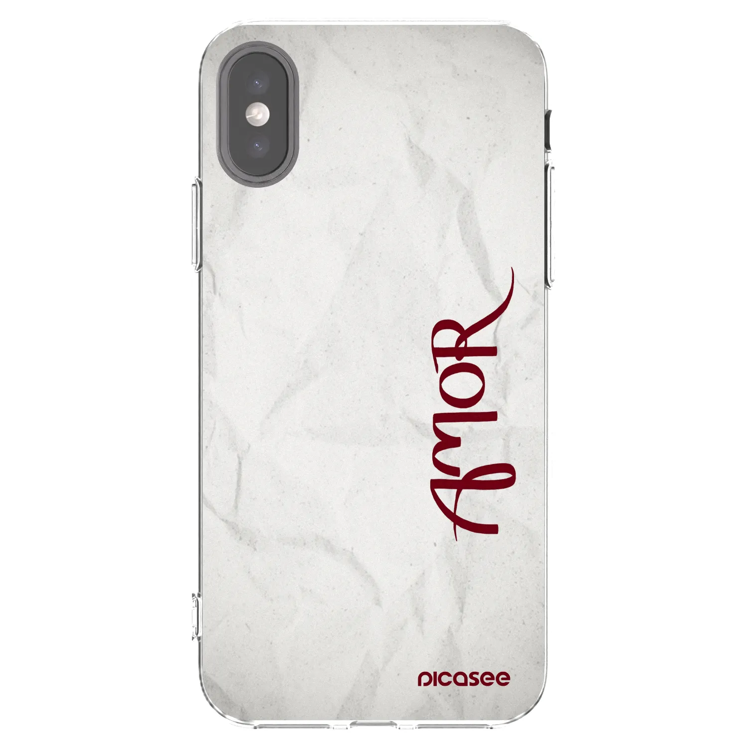 Picasee silikonska prozirna maskica za Apple iPhone X/XS - Amor