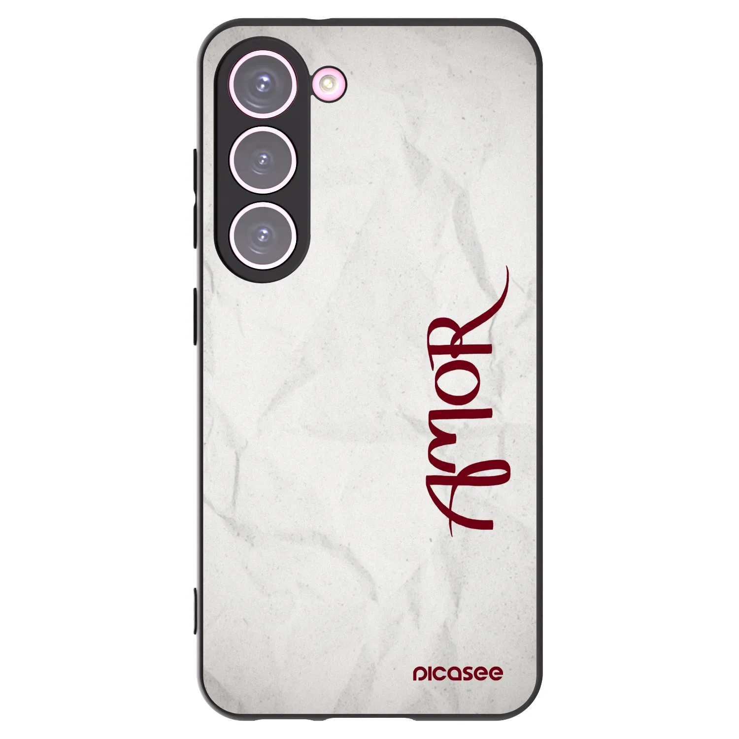 Picasee crna silikonska maskica za Samsung Galaxy S23 5G - Amor