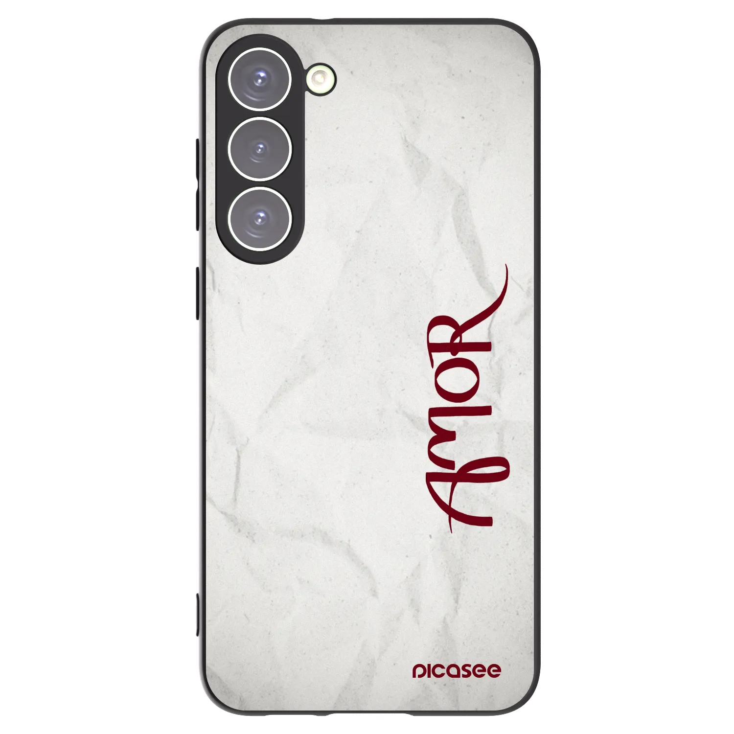 Picasee crna silikonska maskica za Samsung Galaxy S23+ 5G - Amor