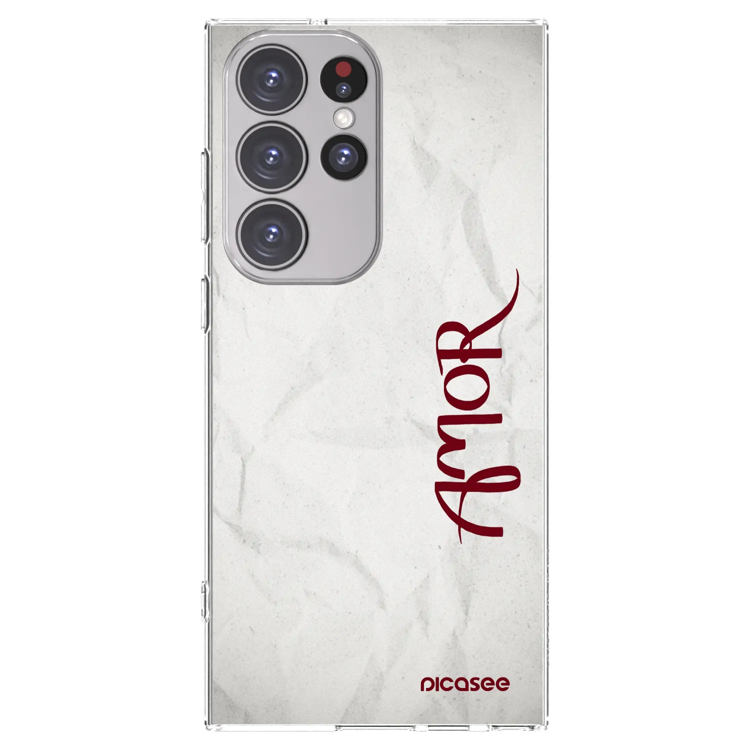 Picasee silikonska prozirna maskica za Samsung Galaxy S23 Ultra 5G - Amor