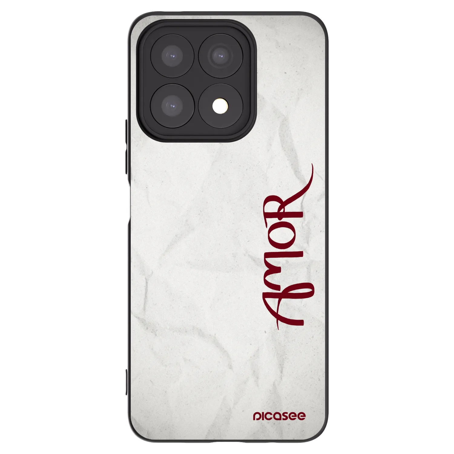 Picasee crna silikonska maskica za Honor X8a - Amor