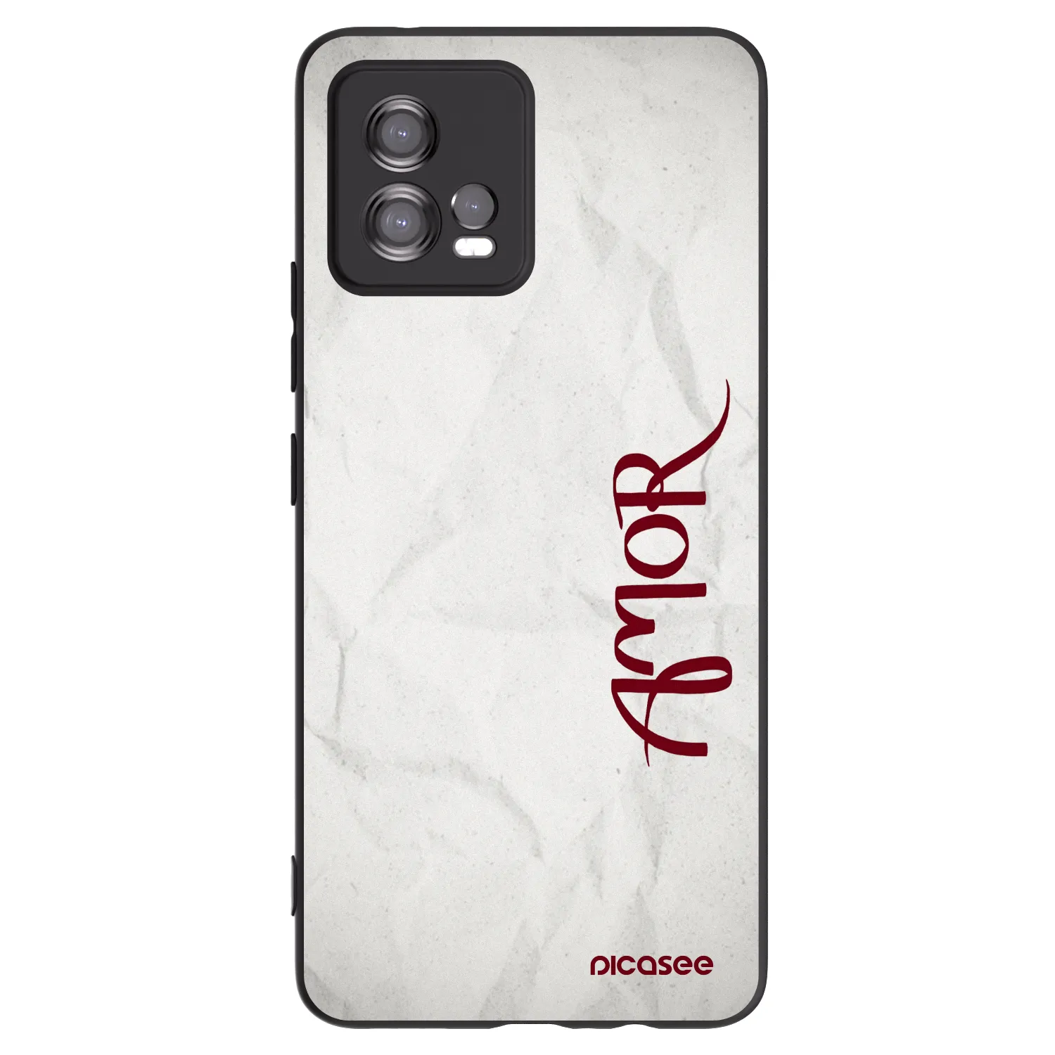 Picasee crna silikonska maskica za Motorola Moto G72 - Amor
