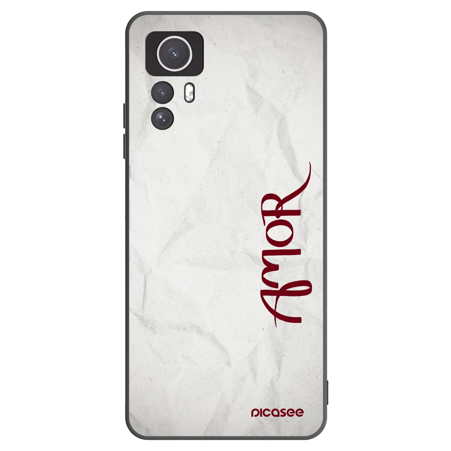 Picasee crna silikonska maskica za Xiaomi Redmi Note 12S - Amor
