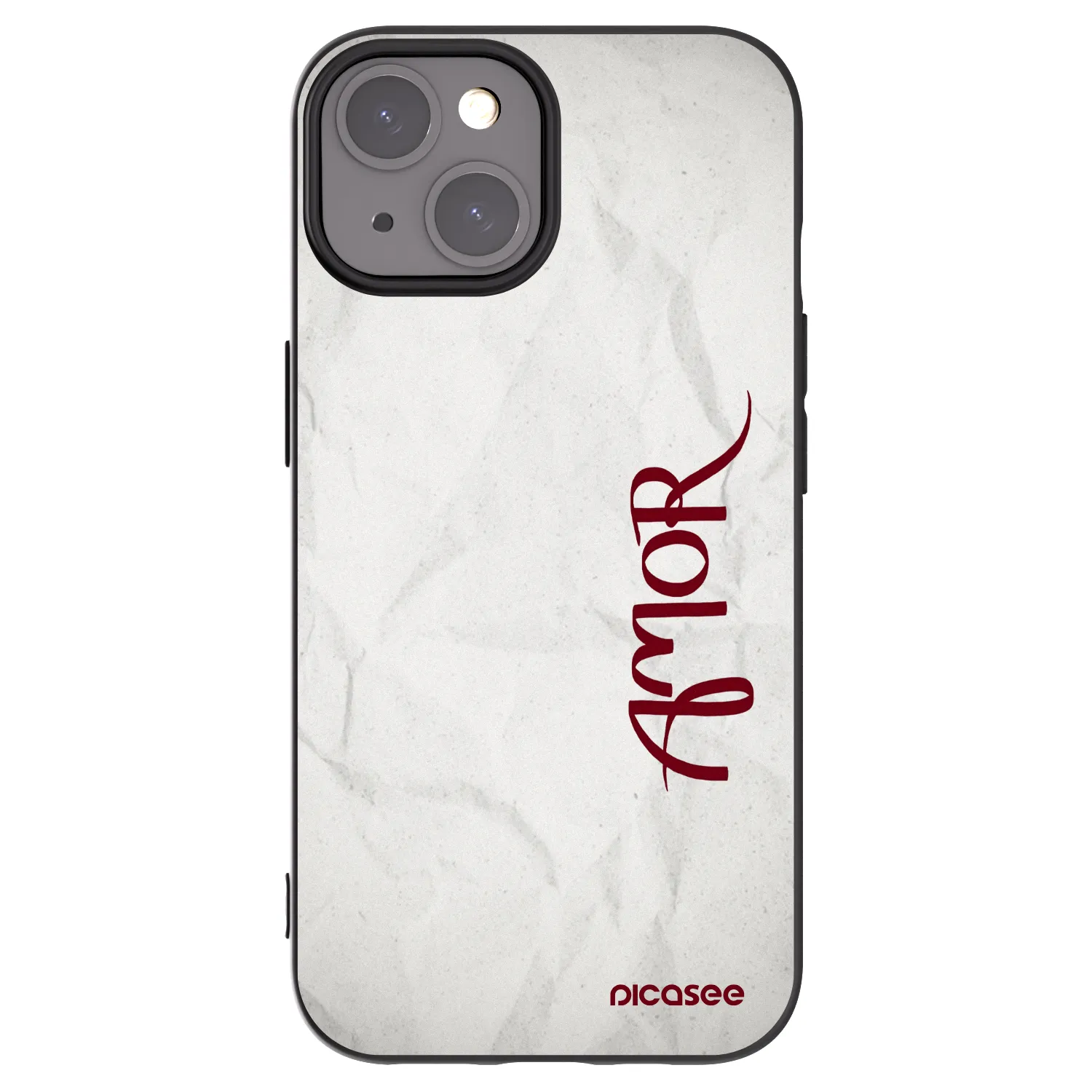 Picasee crna silikonska maskica za Apple iPhone 15 - Amor