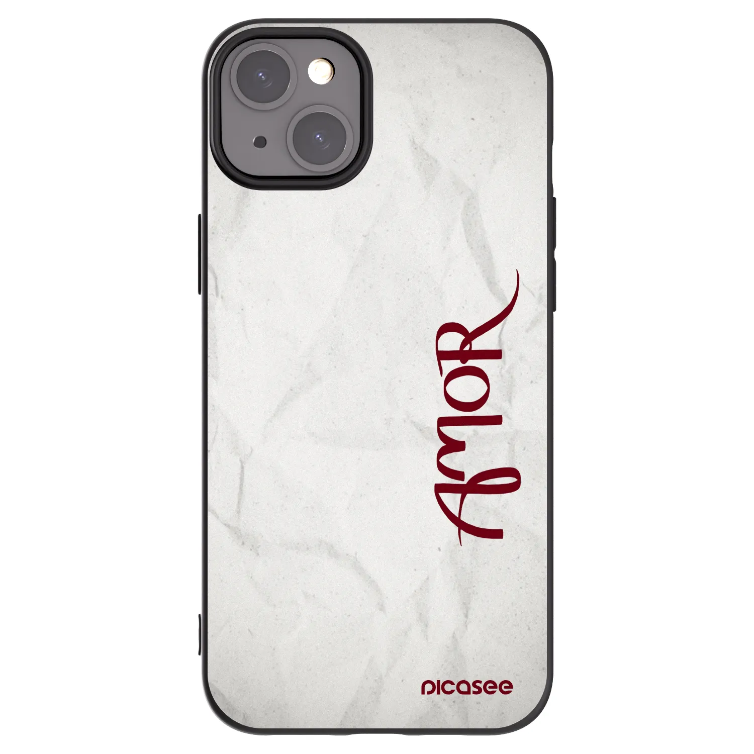 Picasee crna silikonska maskica za Apple iPhone 15 Plus - Amor